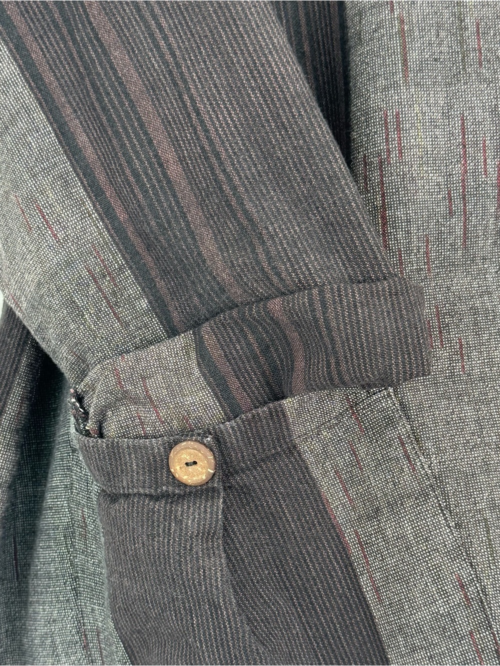 Yasuko Kurisaka Cotton Woven Long-Sleeve Jacket Shirt - Picture 4 of 10
